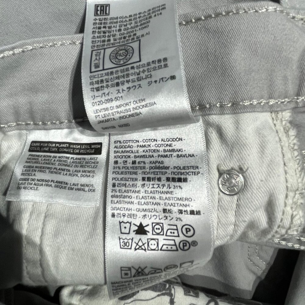 Levi's 502 Tapered Pants, Light Gray, Men's Size 33x30 - Picture 7 of 7